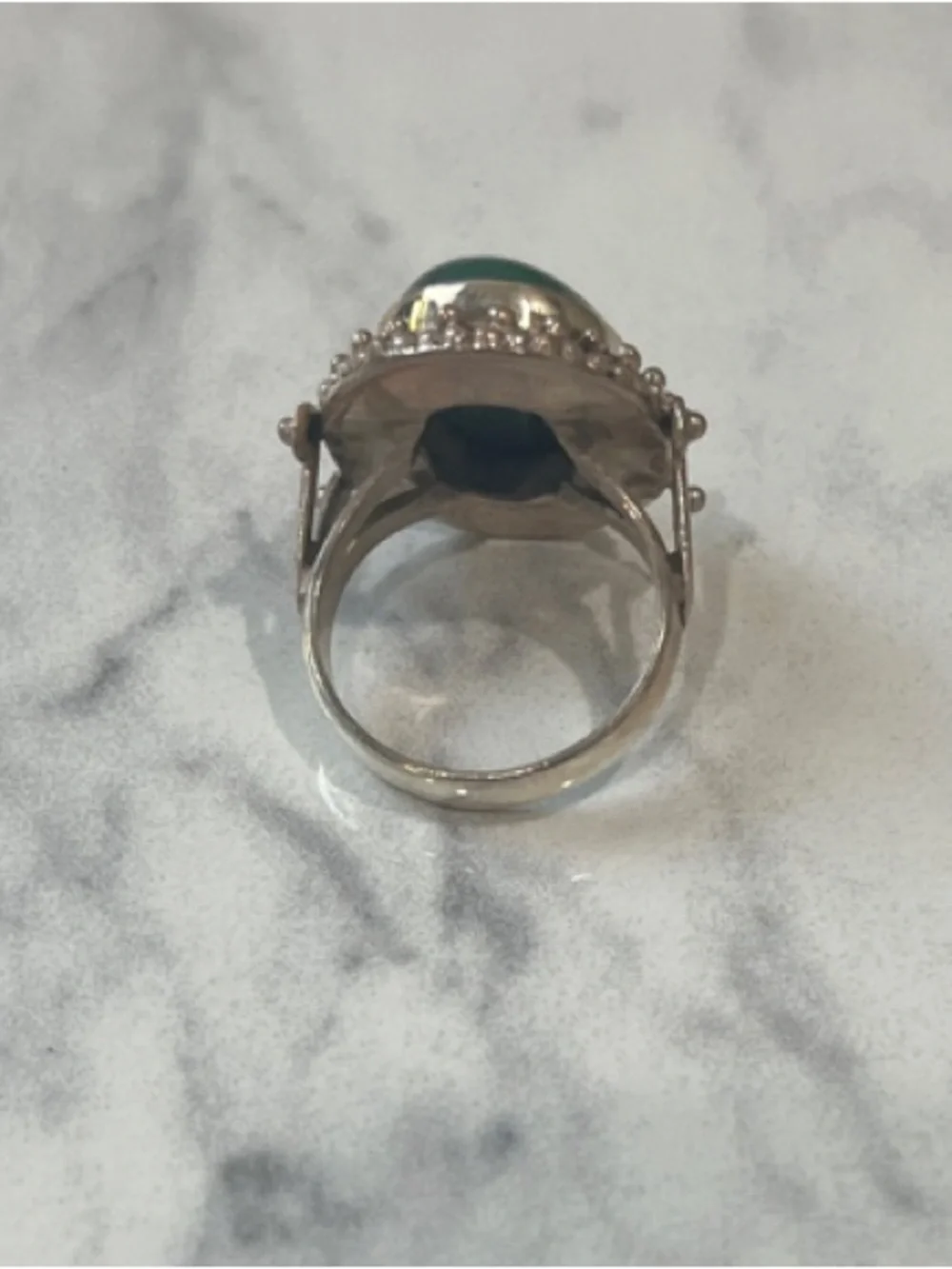 Vintage Sterling Silver Ring with Turquoise Gemstone size 8